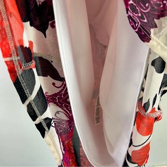 Chico’s Mixed Media Floral Abstract Printed Fully Lined Maxi Length Skirt - Picture 11 of 11